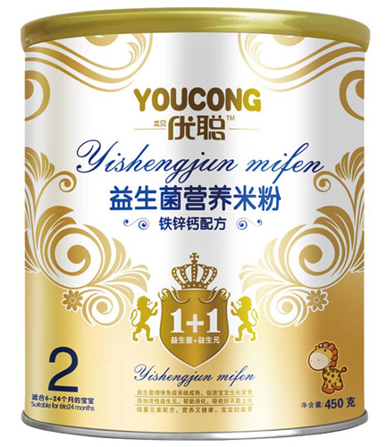 優(yōu)聰鐵鋅鈣益生菌米粉