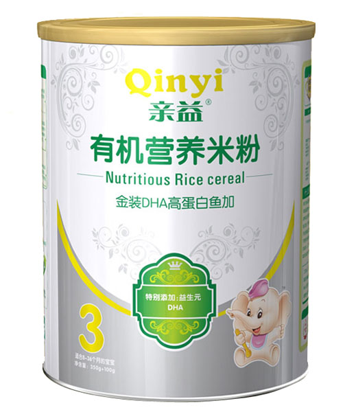 親益紙聽高蛋白魚加有機營養(yǎng)米粉3段