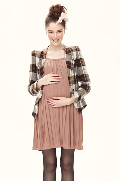 38周短款格子經典小西裝