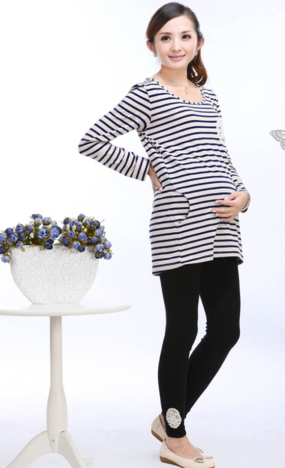 康福祿孕婦打底褲黑