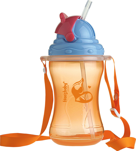 好氏嬰童橙色實用訓(xùn)練杯