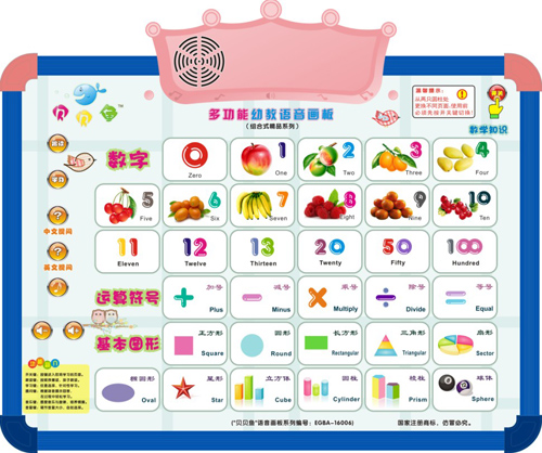 貝貝魚多功能幼教學習數(shù)學知識畫板