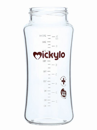 米奇樂(lè)晶鉆寬口玻璃瓶260ml