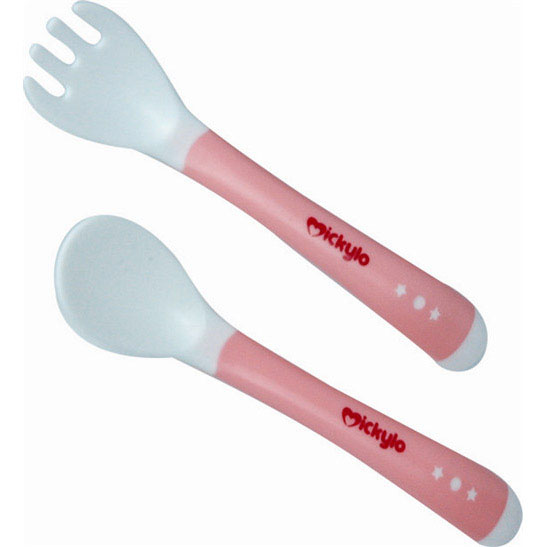 米奇樂(lè)雙色湯叉匙