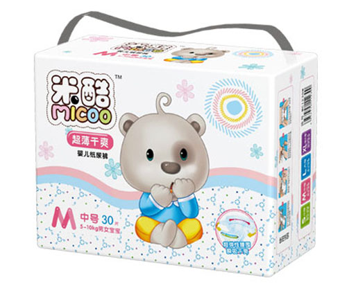 米酷超薄干爽嬰兒紙尿褲(中號)