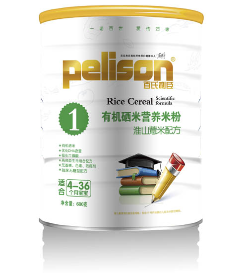 百氏利臣淮山薏米配方有機(jī)硒營(yíng)養(yǎng)米粉1段