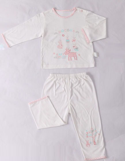 摩可拿純棉新款寶寶圓領套裝