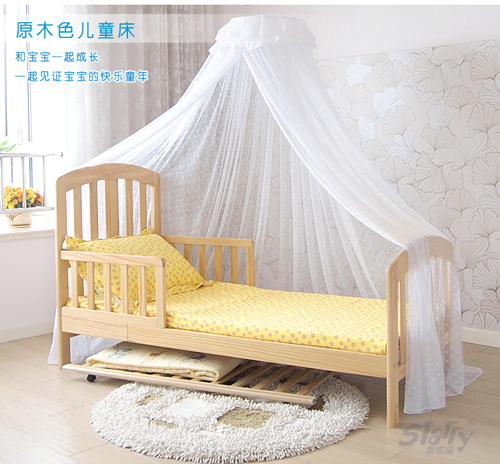 艾瑞克清漆嬰兒床本色