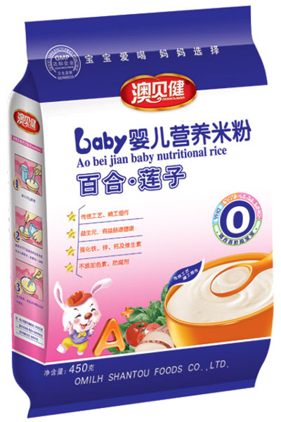 澳貝健百合蓮子嬰兒營養(yǎng)米粉