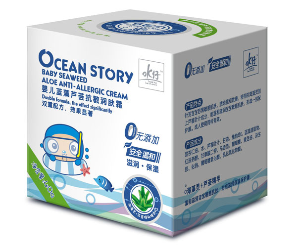 ok仔嬰兒藍(lán)藻蘆薈抗敏潤膚霜