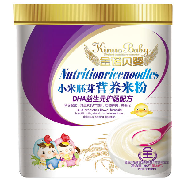 金諾貝嬰DHA益生元護腸配方小米胚芽營養(yǎng)米粉