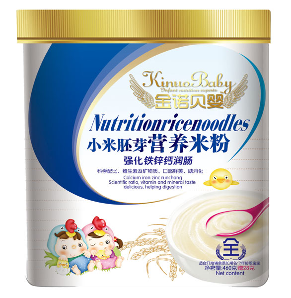 金諾貝嬰強(qiáng)化鈣鋅鐵潤腸配方小米胚芽營養(yǎng)米粉