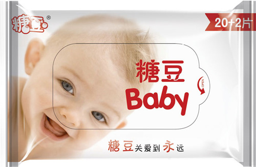 糖豆22片裝無(wú)香嬰兒濕巾