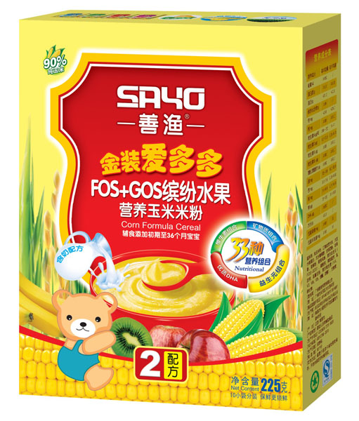 善漁金裝愛多多繽紛水果營養(yǎng)玉米米粉