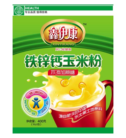 鑫伊康鐵鋅鈣玉米粉無糖型400克裝