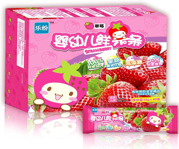 樂(lè)紛嬰幼兒鮮果條草莓味