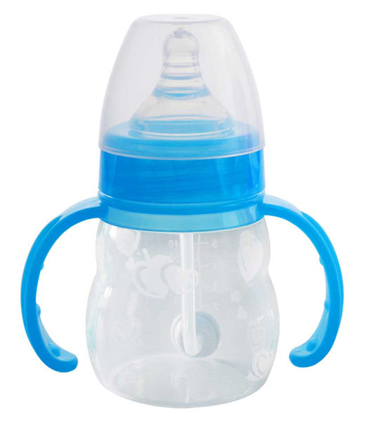 優(yōu)恩藍(lán)色硅膠奶瓶160ml
