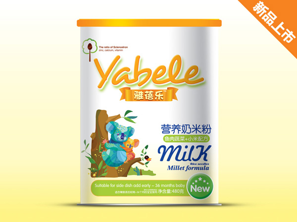 雅蓓樂魚肉蔬菜+小米配方營養(yǎng)奶米粉