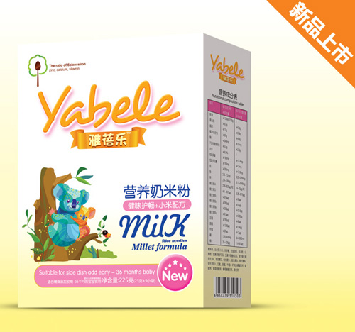 雅蓓樂健味護(hù)腸+小米配方營養(yǎng)奶米粉