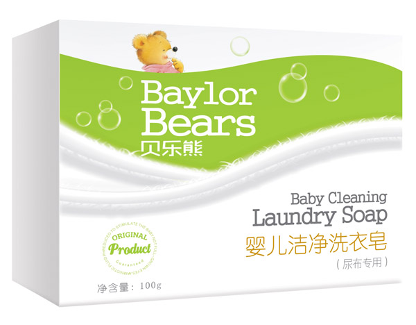 貝樂(lè)熊嬰兒潔凈洗衣皂100g