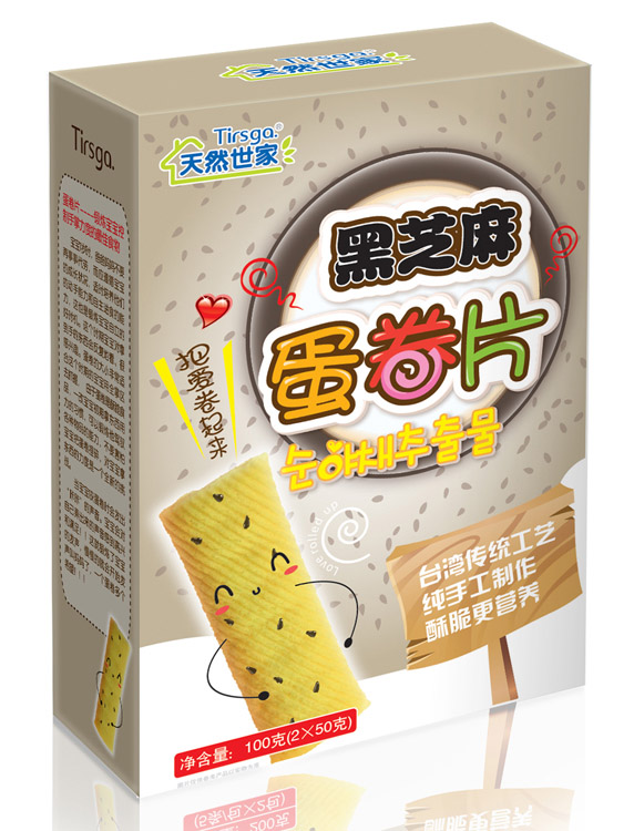 天然世家黑芝麻蛋卷片