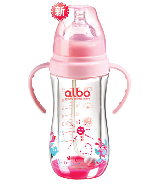 愛(ài)樂(lè)寶安全自動(dòng)玻璃奶瓶粉色210ml
