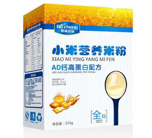 博誠AD鈣高蛋白配方小米營養(yǎng)米粉全段
