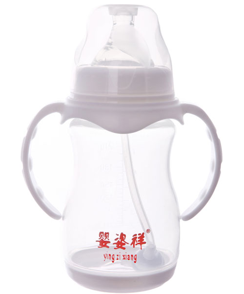嬰姿祥寬口雙耳自動(dòng)弧形帶底奶瓶240ML