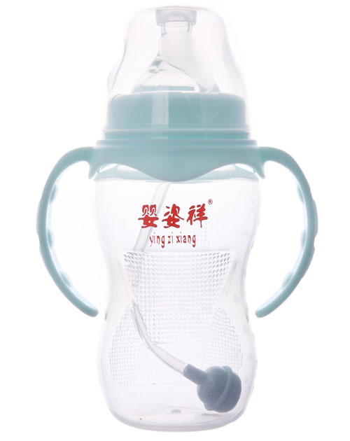 嬰姿祥8安PP寬口雙耳自動弧形奶瓶(磨砂)240ml