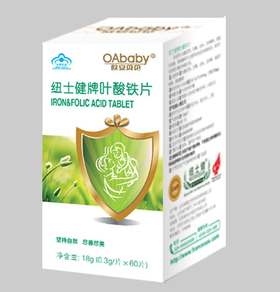 歐安貝貝紐士健片牌葉酸鐵片(孕婦)