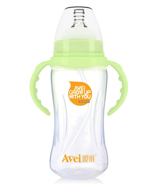噯唯寬口徑帶柄自動PP奶瓶(330ml)