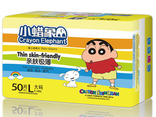 小蠟象親膚極薄嬰兒紙尿片L碼
