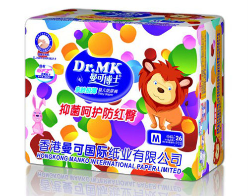 曼可博士親膚極薄嬰兒紙尿褲M(mǎn)碼