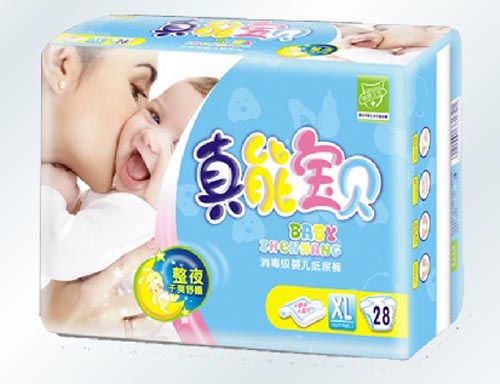 真能寶貝消毒級(jí)嬰兒紙尿褲XL碼28片