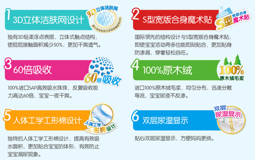 酷特適3D護膚嬰兒紙褲