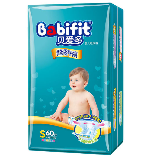 貝愛多超級(jí)干爽紙尿褲S碼60片大包裝