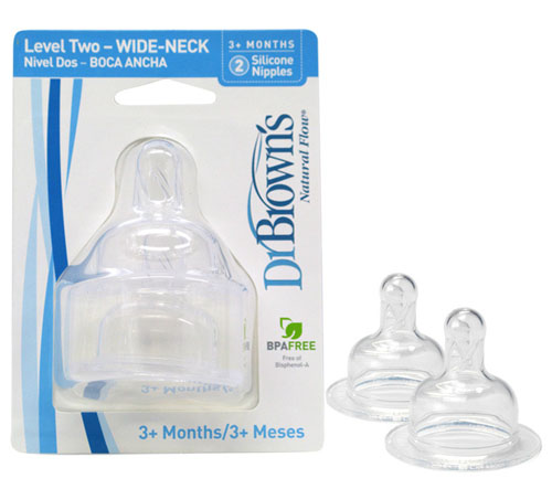 布朗博士流量2寬口奶嘴(2個裝)