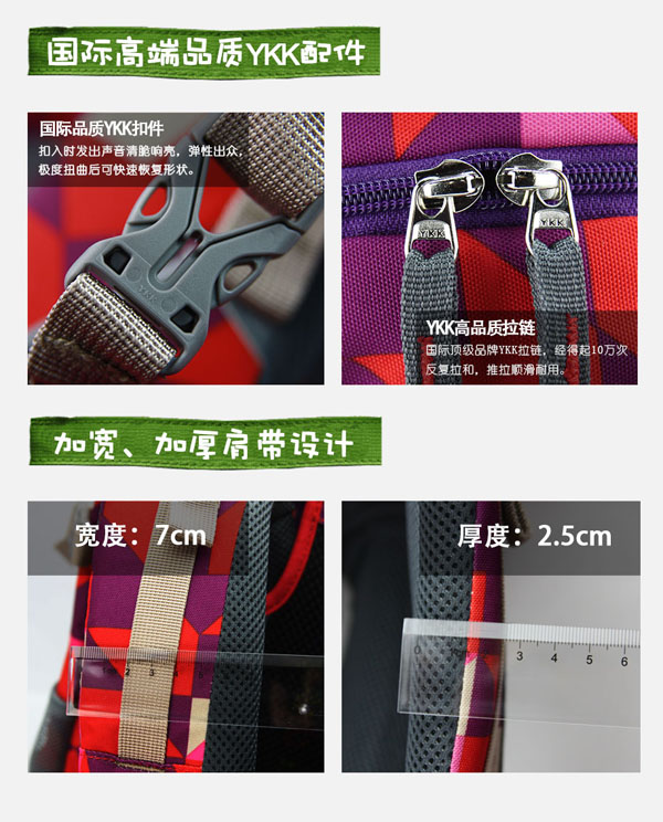 琴鳥風(fēng)華正茂兒童書包細(xì)節(jié)設(shè)計(jì)