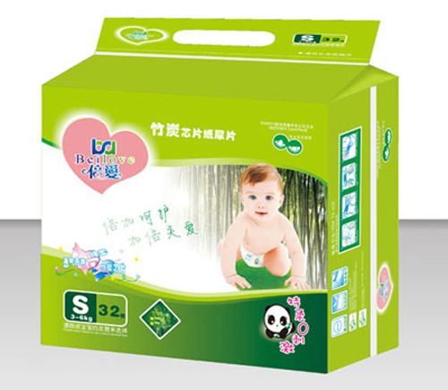 倍愛特柔超薄竹炭芯片紙尿片M碼