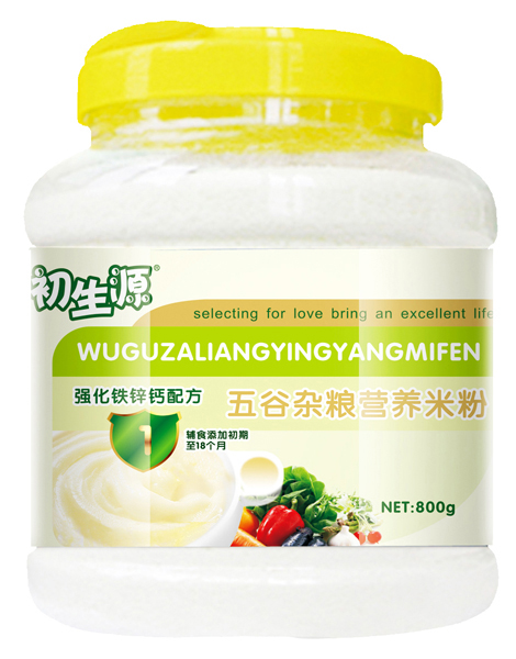 初生源強化鐵鋅鈣五谷雜糧米粉1段