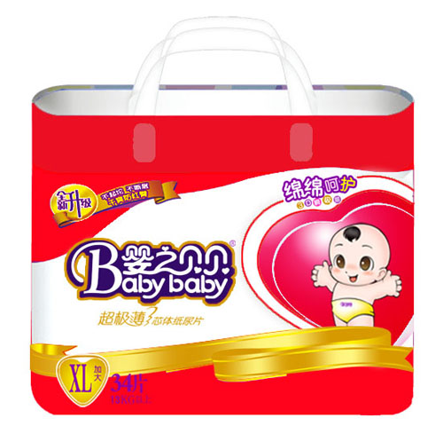 嬰之貝貝超極薄尿片加大號(hào)34片