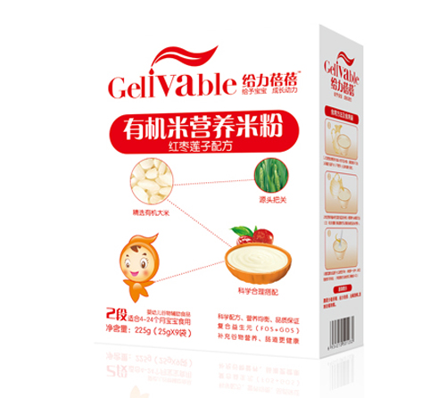 給力蓓蓓紅棗蓮子配方有機(jī)米營(yíng)養(yǎng)米粉