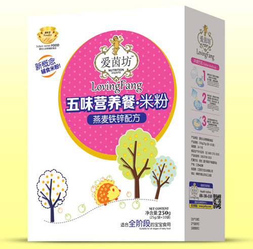 愛(ài)茵坊燕麥鐵鋅五味營(yíng)養(yǎng)餐米粉盒裝
