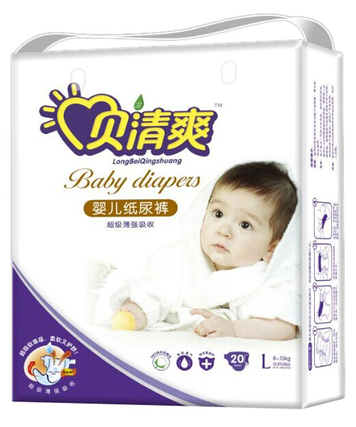 貝清爽超級(jí)薄嬰兒紙尿褲L20片