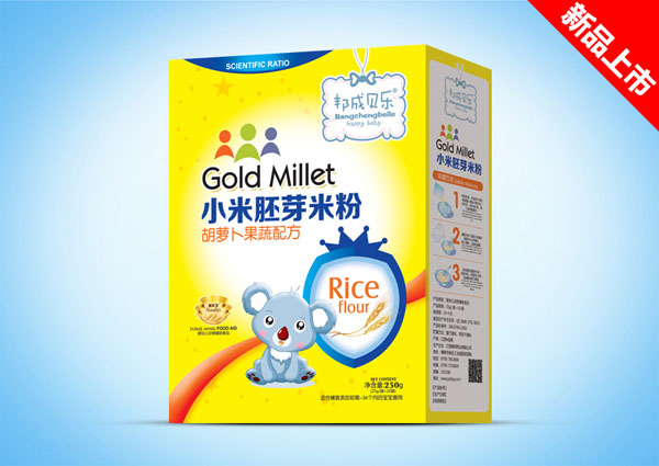 邦成貝樂胡蘿卜果蔬小米胚芽米粉盒裝