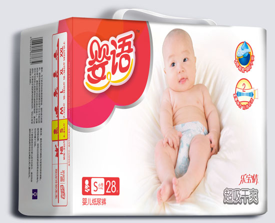 嬰語(yǔ)超吸干爽嬰兒紙尿褲S碼28片