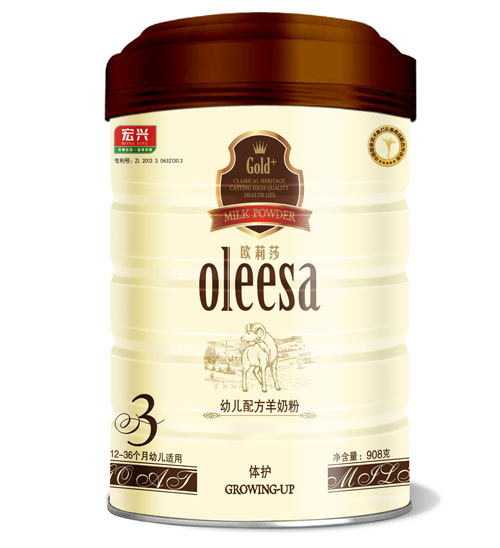 歐莉莎體護(hù)幼兒配方羊奶粉3段908g