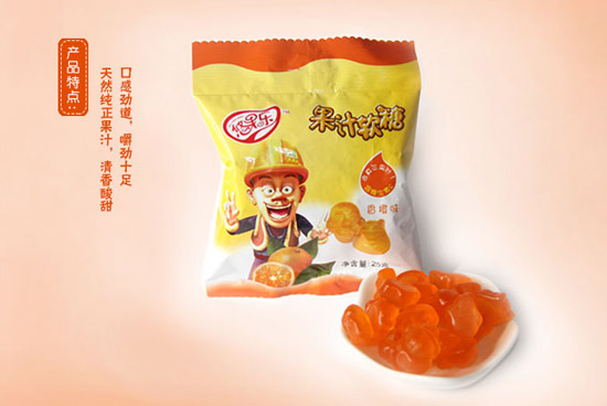 熊出沒25g五連包果汁軟糖香橙味