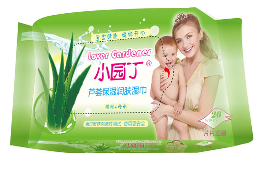 小園丁蘆薈保濕潤膚濕巾26片裝