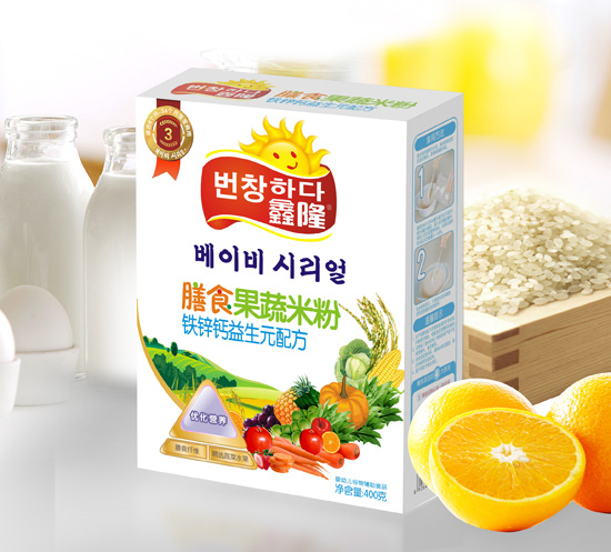 鑫隆鐵鋅鈣益生元配方膳食果蔬米粉